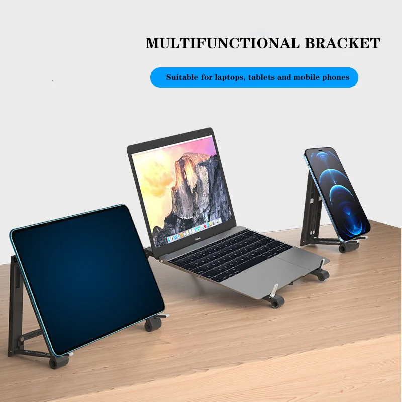 

Новинка, 3 в 1, портативный многофункциональный держатель для iPad, iPhone, ПК, подставка для ноутбука, держатели из сплава, складной держатель для ...