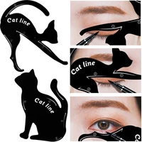 eye makeup tool eye template shaper model easy to make up cat line stencils eyeliner card cat line eyeliner stencils black pro