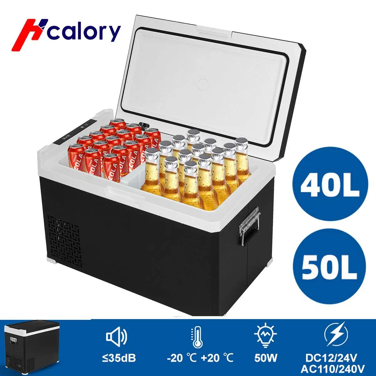 

Портативный автомобильный холодильник Hcalory 30/40/50L, охладитель холодильника, автомобильный компрессор холодильника, быстрое охлаждение, дом...