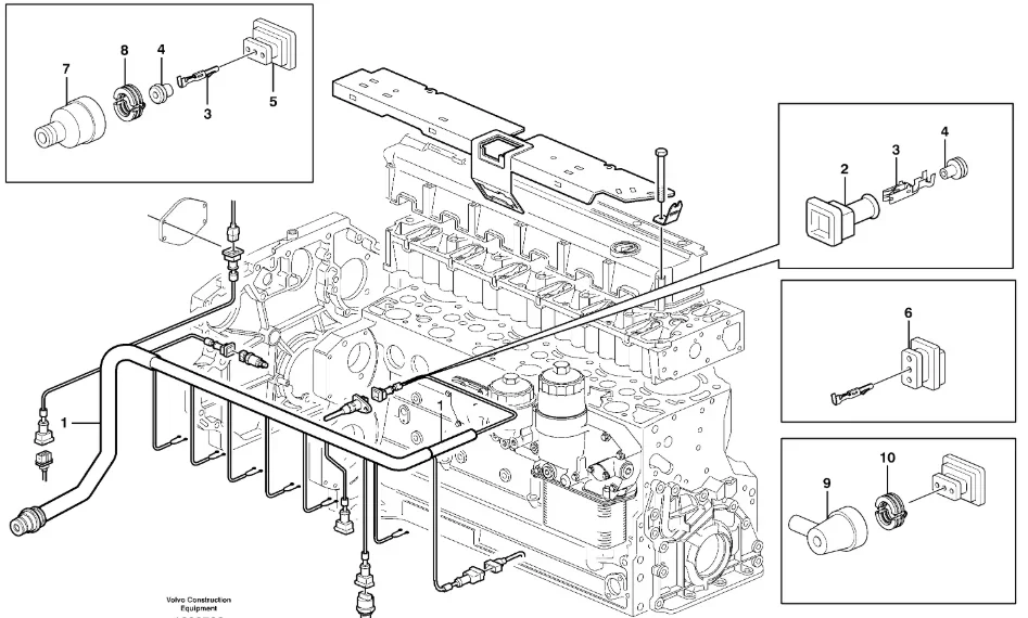 Детали двигателя 20551332 VOE20551332 для EC160B EC180B EC210B EW145B EW160B EW180B EW200B L60E L70E L90E жгут проводов