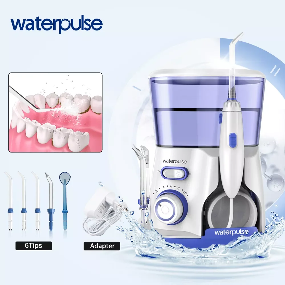 Enlarge Waterpulse Oral Irrigator V300 Dental Irrigators Teeth Whitening 5 Dental Water Jets 800ml Water Flosser For Family Oral Care