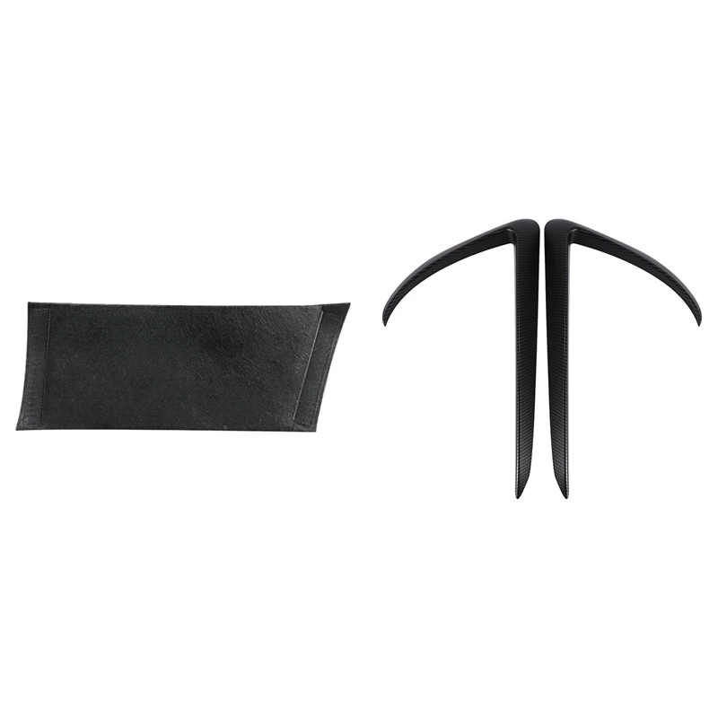 

1Pcs Car Trunk Side Storage Organizer with Matte Carbon Fiber Front Blade Trim