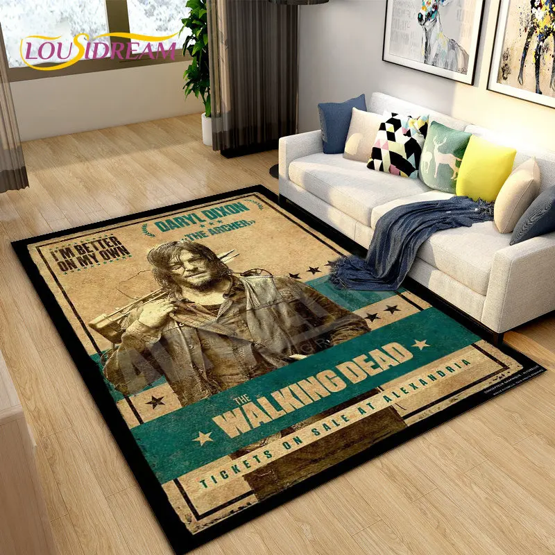 

The Walking Dead Horror Area Rug Large,Carpet Rug for Living Room Bedroom Sofa Doormat Decoration,Kids Play Non-slip Floor Mat