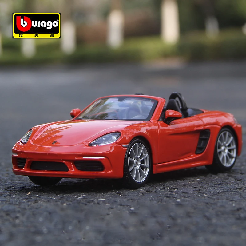 

Bburago 1:24 Porsche 718 Boxster Convertible Supercar Alloy Car Model Diecasts & Toy Vehicles Collect Car Toy Boy Birthday gifts