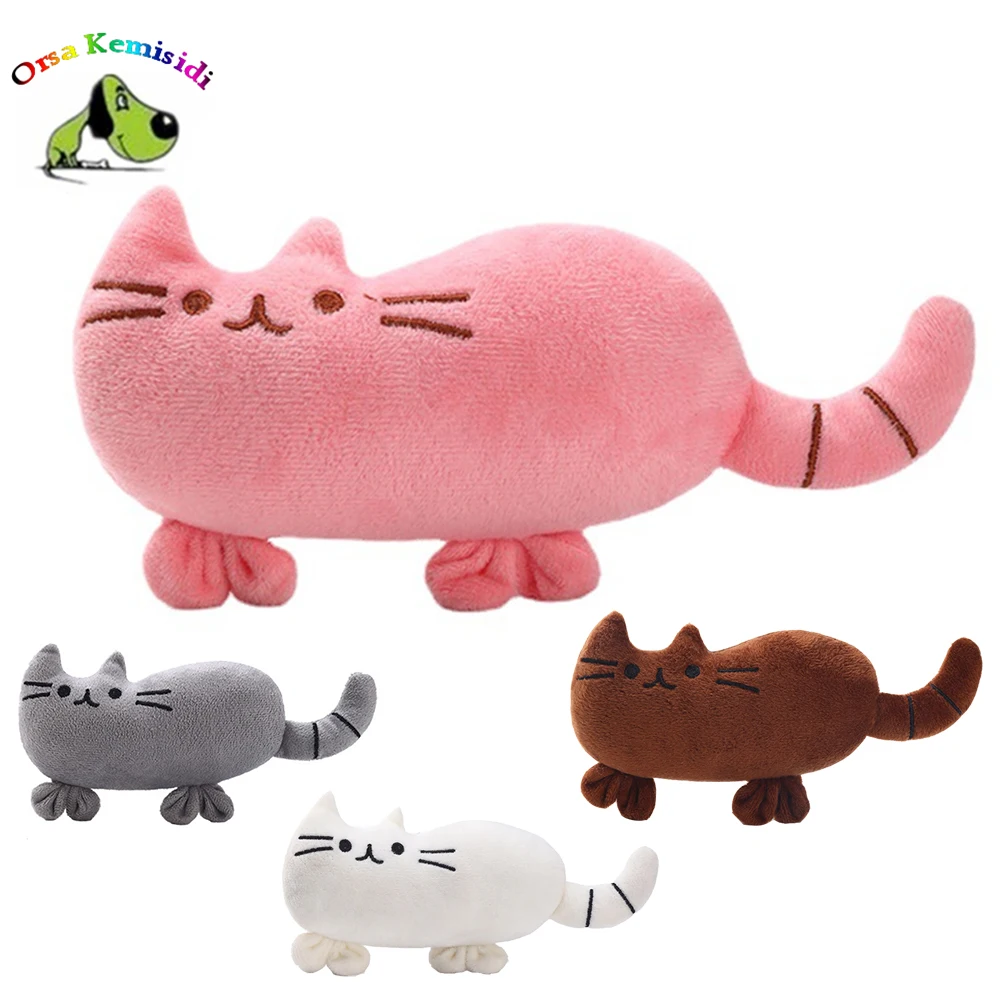 

Cute Cat Bite Toy Pet Training Play Tool Dogs Cats Chew Squeaky Toys Kitten Teeth Grinding Plush Thumb Pillow Sound Catnip Toy