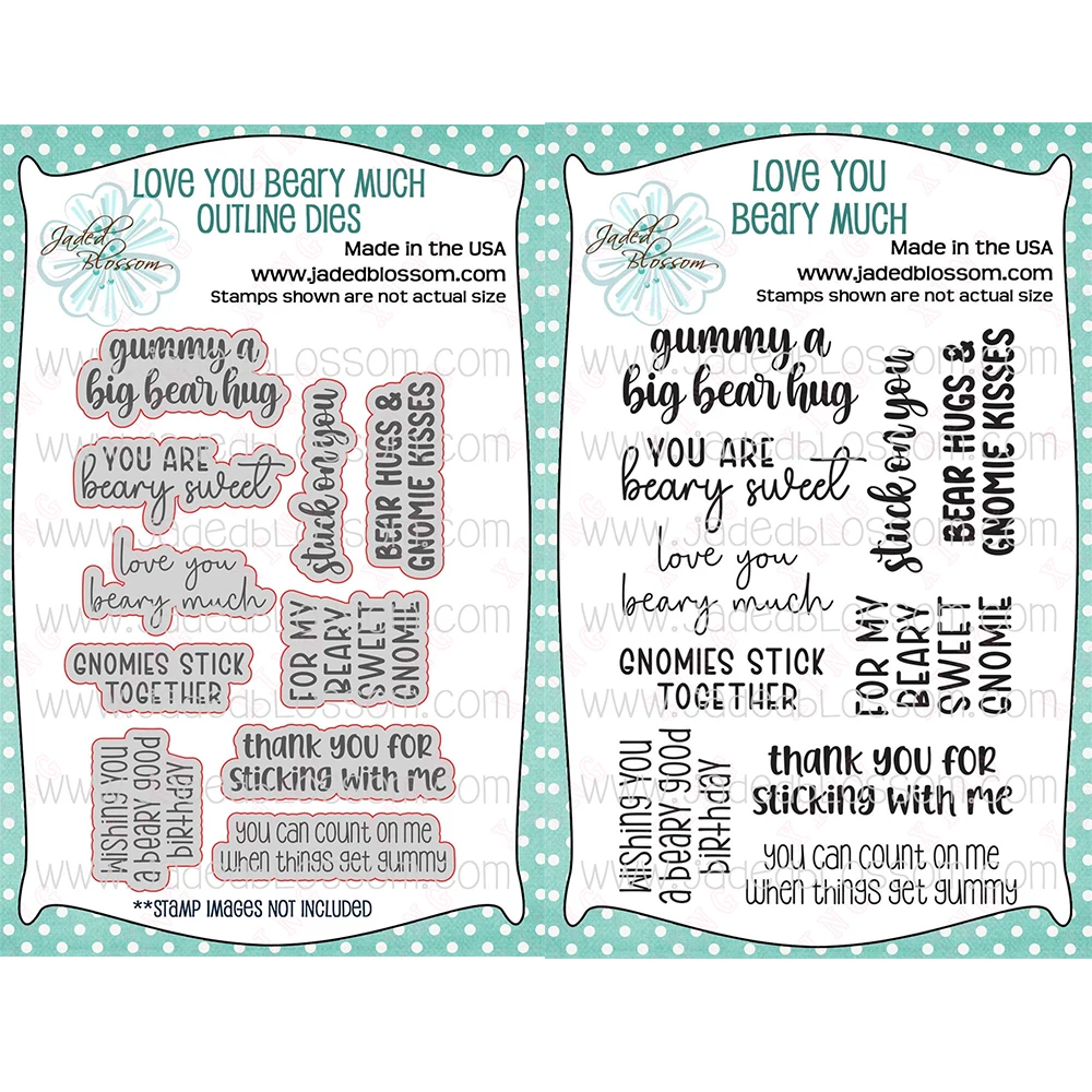 

Decoration Embossing Template Love You Beary Much New Metal Cutting Dies 2023 Diy Scrapbook Craft Handmade Album Card Stamps Set