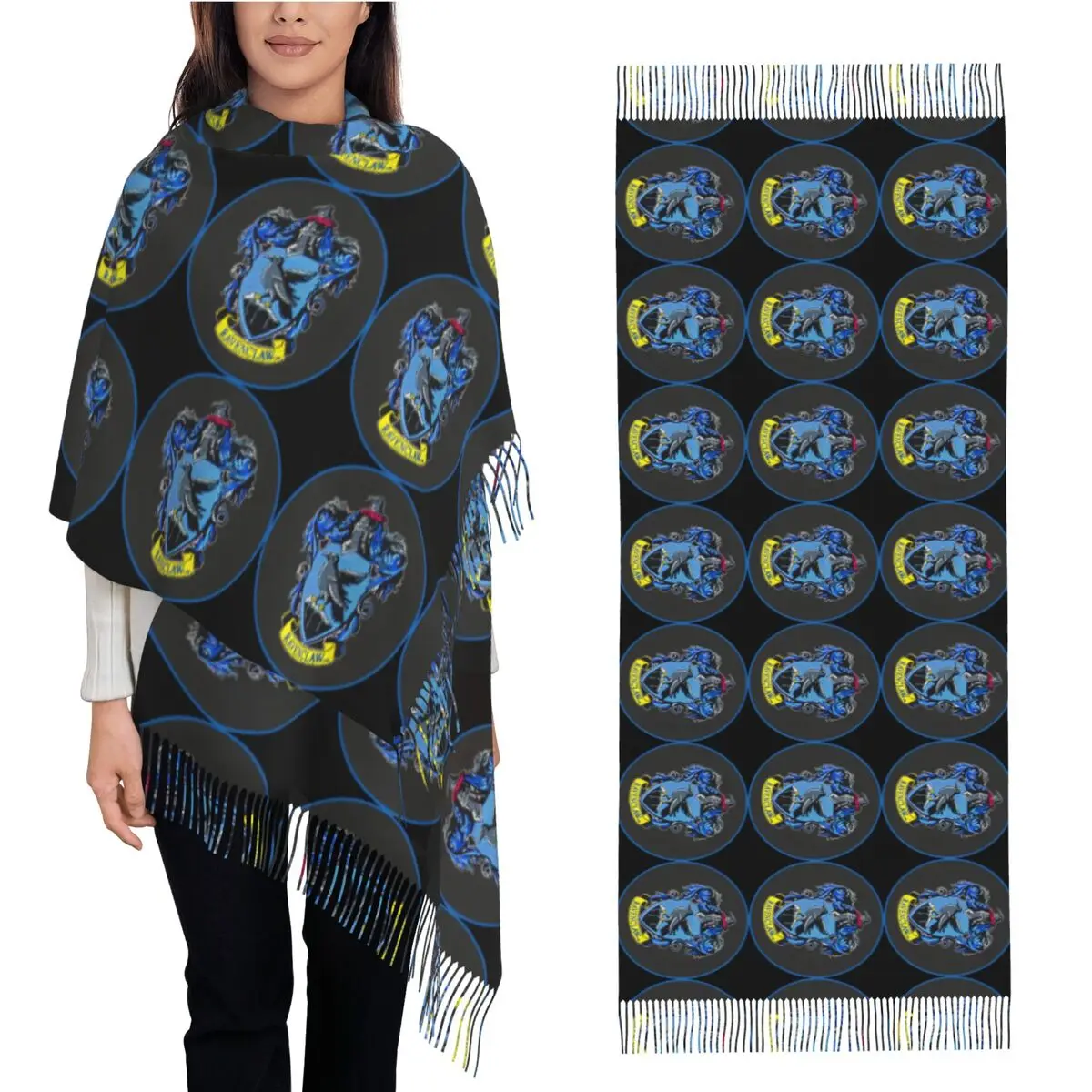 Теплый мягкий шарф зимний MINISO H-HARRY P-POTTER шаль из фильма накидка на заказ сделай сам