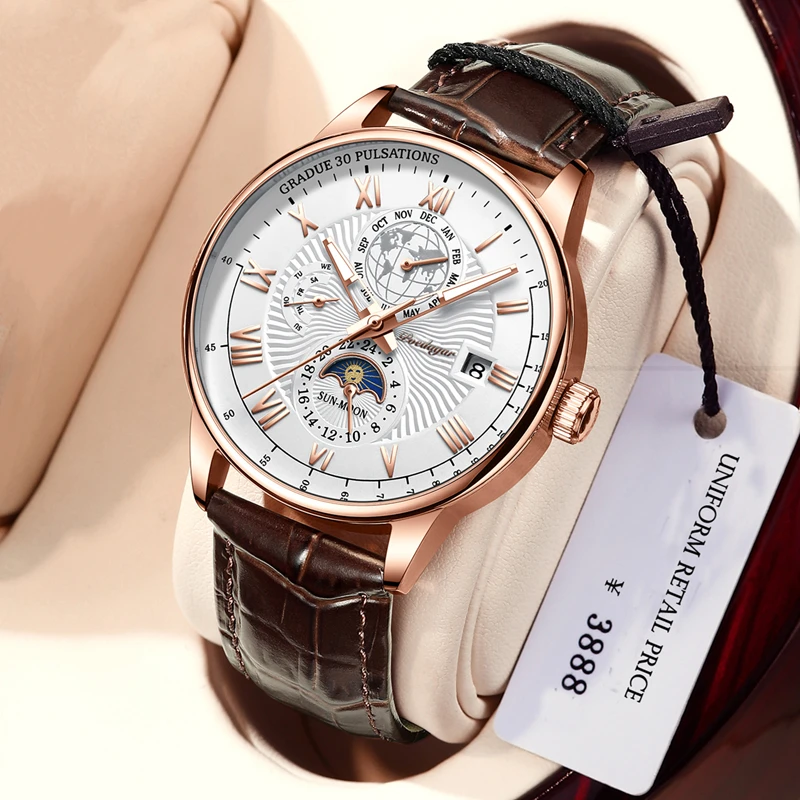 2022 Men's Watches Top Brand Luxury Men Wrist Watch Leather Quartz Watch Sports Waterproof Male Clock Relogio Masculino+Box
