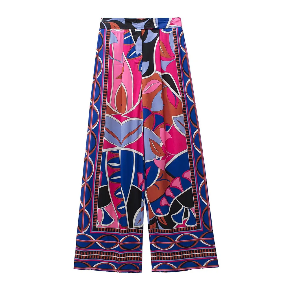 

Женские брюки с широкими штанинами, винтажные брюки с высокой талией и боковыми карманами на молнии, весна 2022