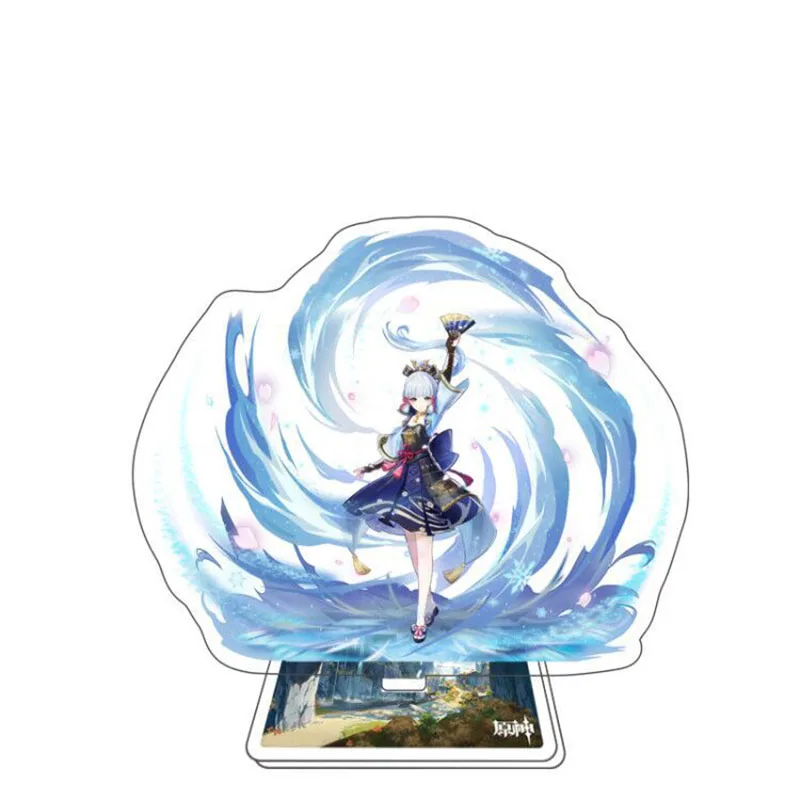 Аниме игра Genshin Impact Кукла акриловая рамка модель игрушка орех Zhongli и Kamisato Ayaka