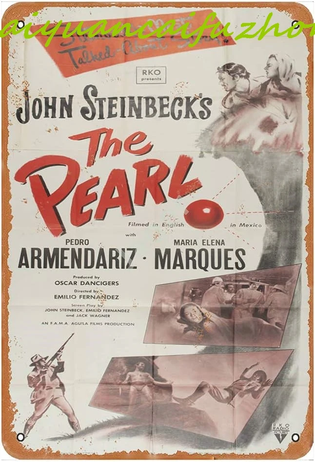Jager John Steinbecks The Pearl Ретро металлический декор настенная табличка винтажная