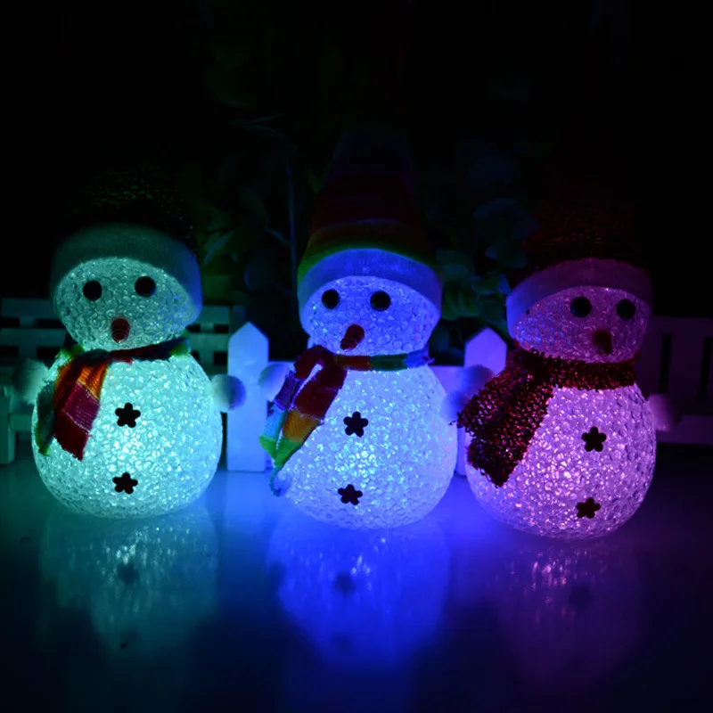 

3pcs Christmas Snowman Style LED Night Light Lamp Colorful Night Lamp Christmas Decorations Xmas Tree Light Random Style