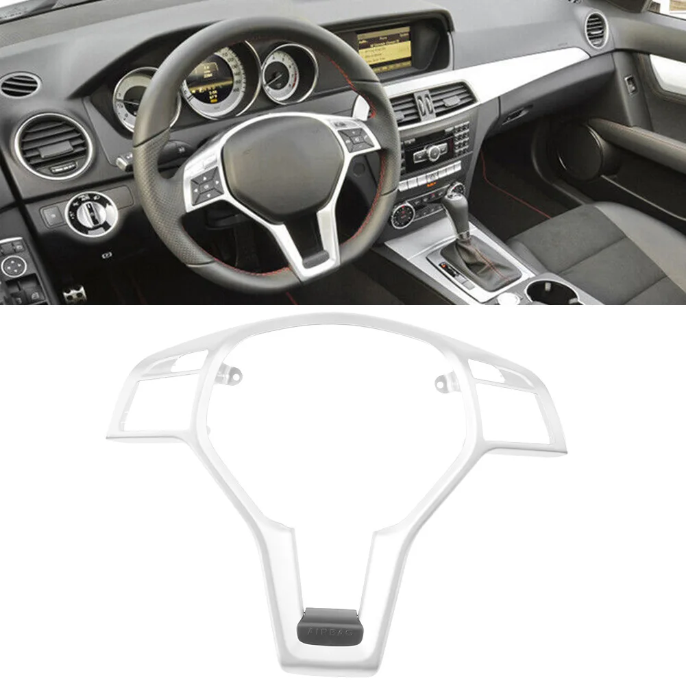 

Car Steering Wheel Trim Cover For Benz W204 W212 C E CLA 2012-14 High Quality ABS Plastic Steering Wheel Trim Cover Decoration