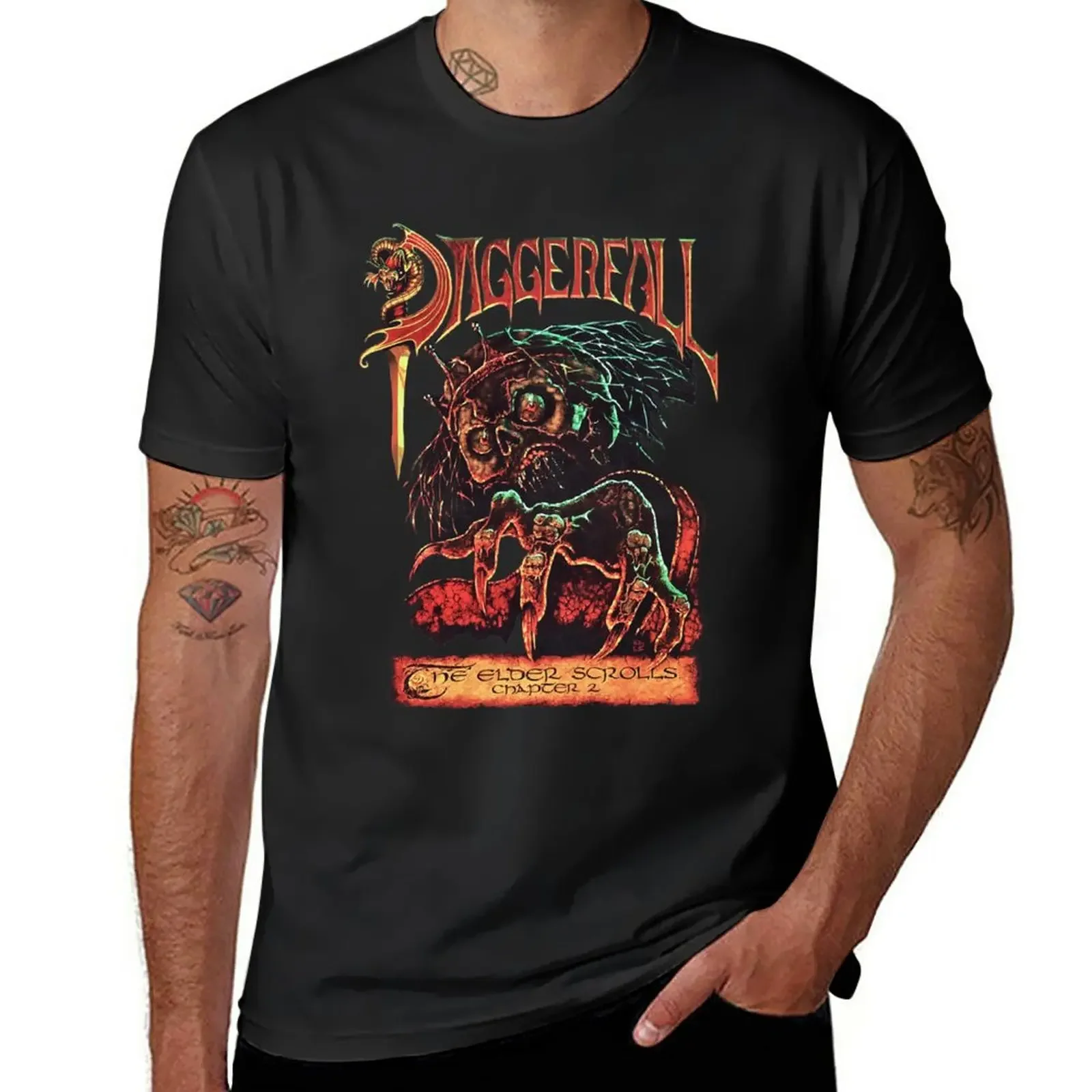 Футболка Daggerfall рубашки футболки с графическим рисунком милая одежда дешевые