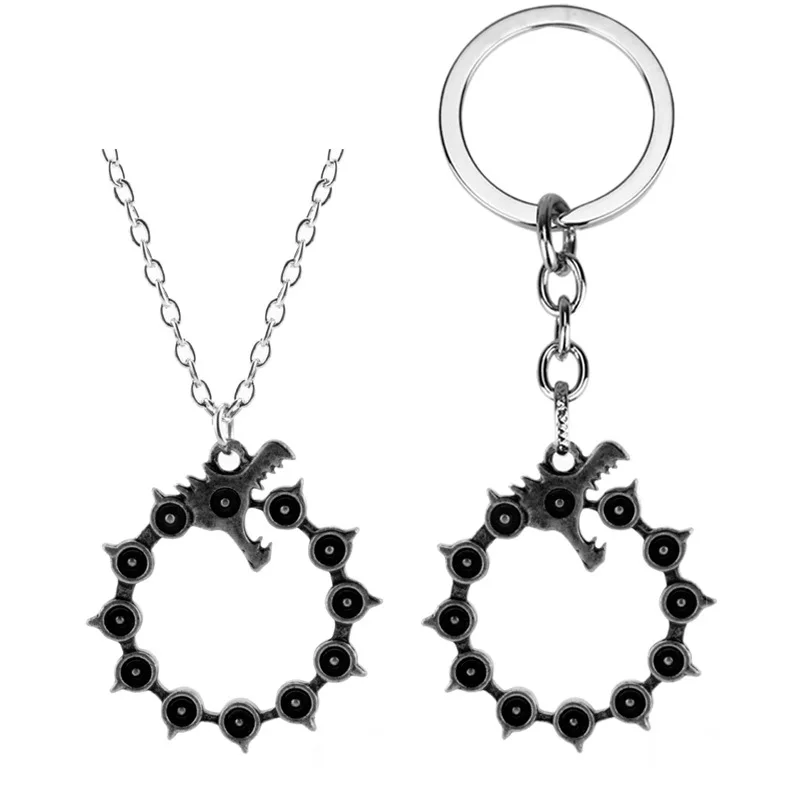 Meliodas аниме аксессуары татуировки укус хвоста дракон подвески ожерелья брелки