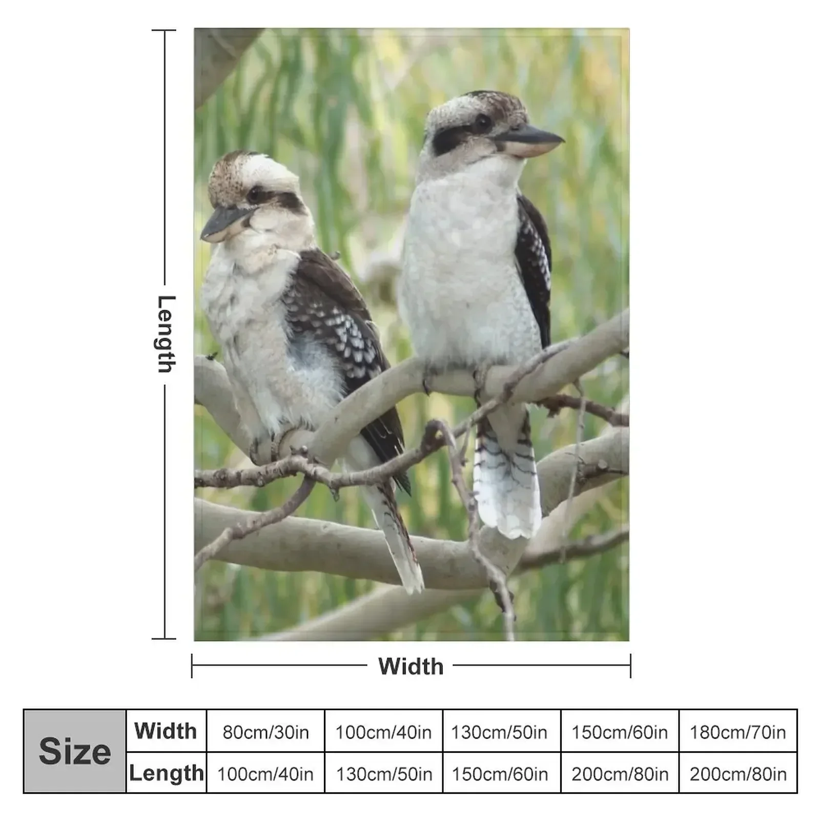 Kookaburra sits в старом десенке плед фланелевое мягкое плюшевое клетчатое одеяло