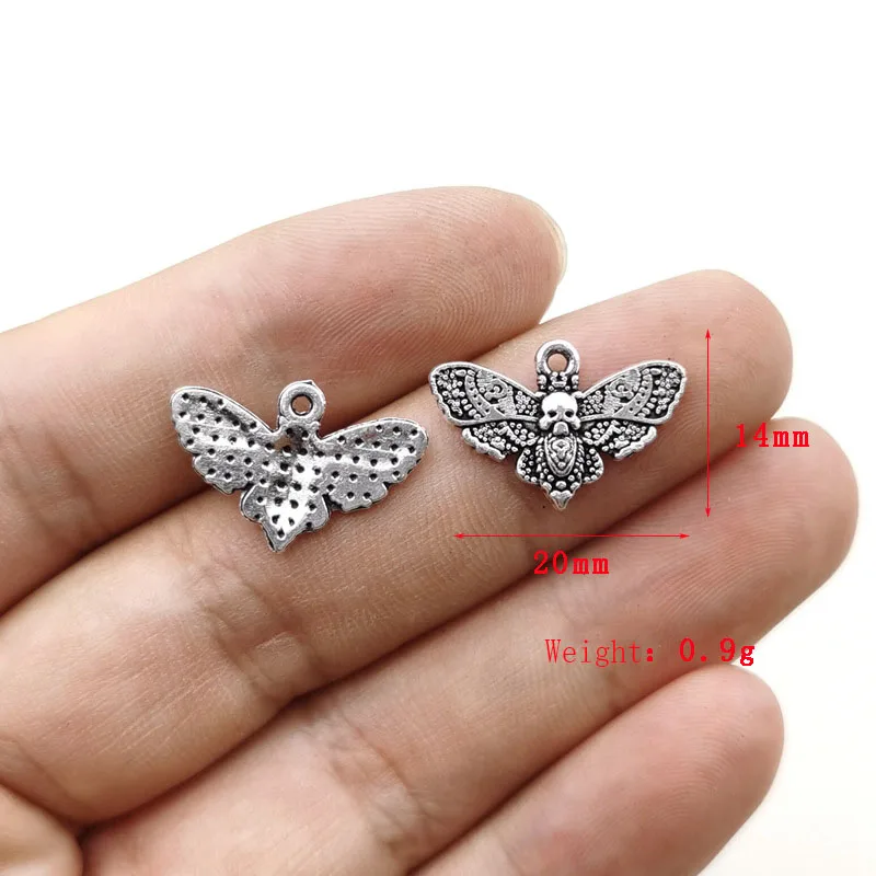 GEOMEE Антикварные черепа летучих мышей подвески из сплава 10 шт.