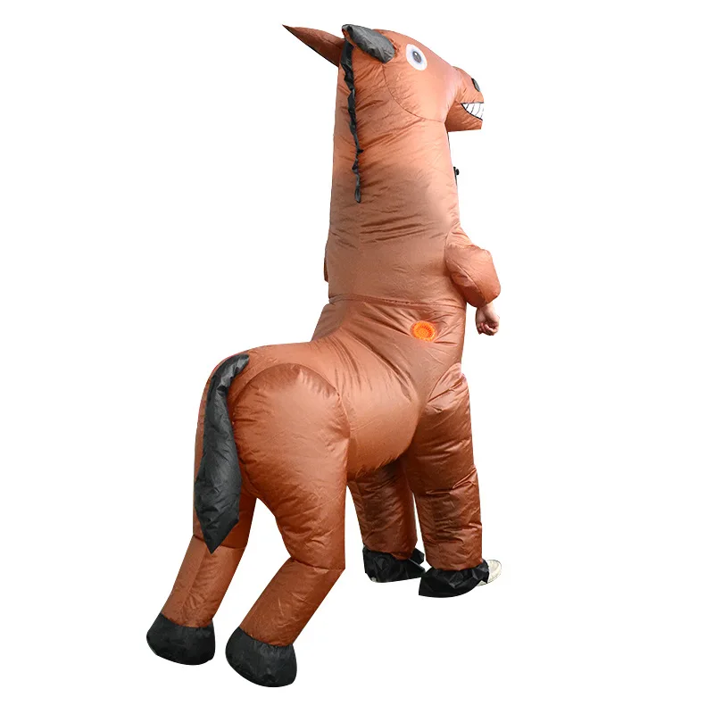 Inflatable Horse Costumes Funny Dolls Halloween Party Performance Carnival Inflatable Costumes for Adult Woman Man