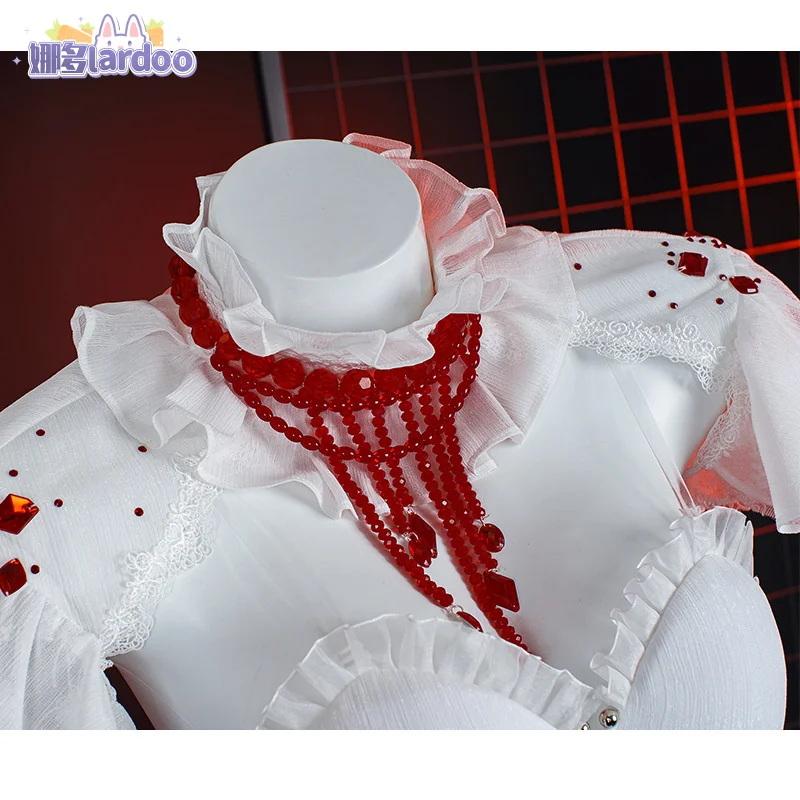 Coquelic косплей костюм парик игра дорога до нигде белое платье сексуальная форма