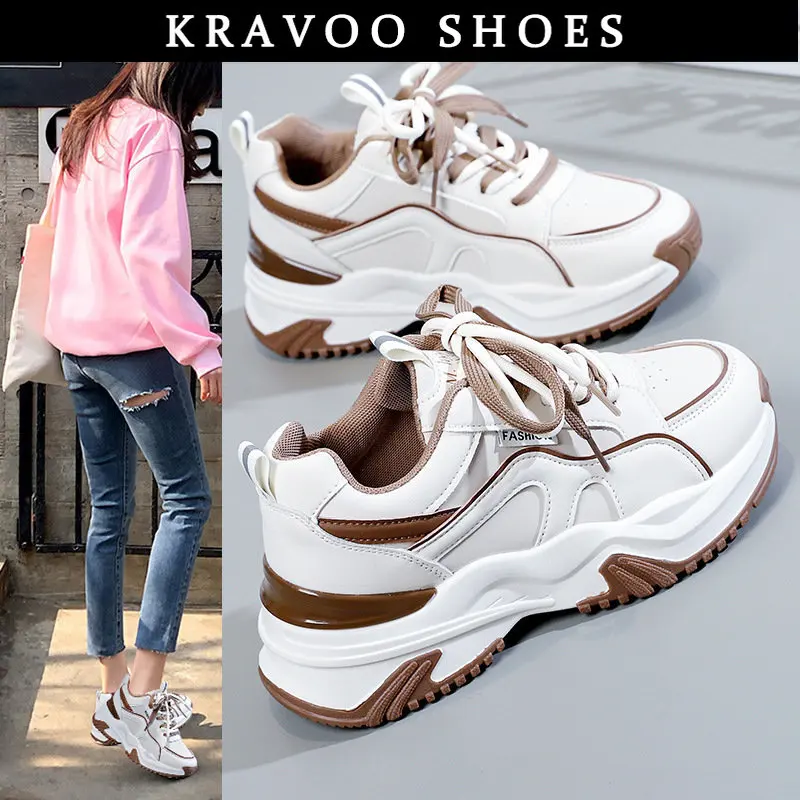 

Женские теннисные туфли на платформе KRAVOO, женские сетчатые удобные белые туфли на танкетке, дизайнерская спортивная обувь, лето 2023