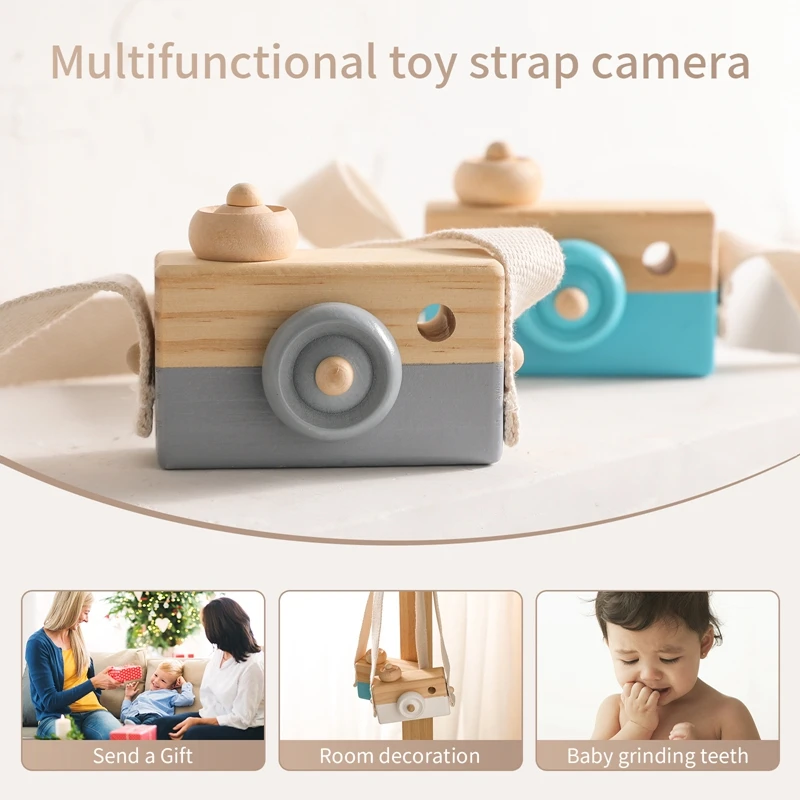 Let's Make 1pc Wooden Baby Camera Photo Prop Photography Baby Room Decorations Decor Fashion Pendant Childrend Goods Toys Gifts
