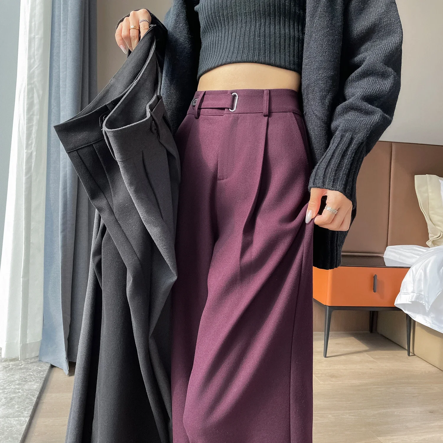 Женский шерстяной костюм винтаж красный