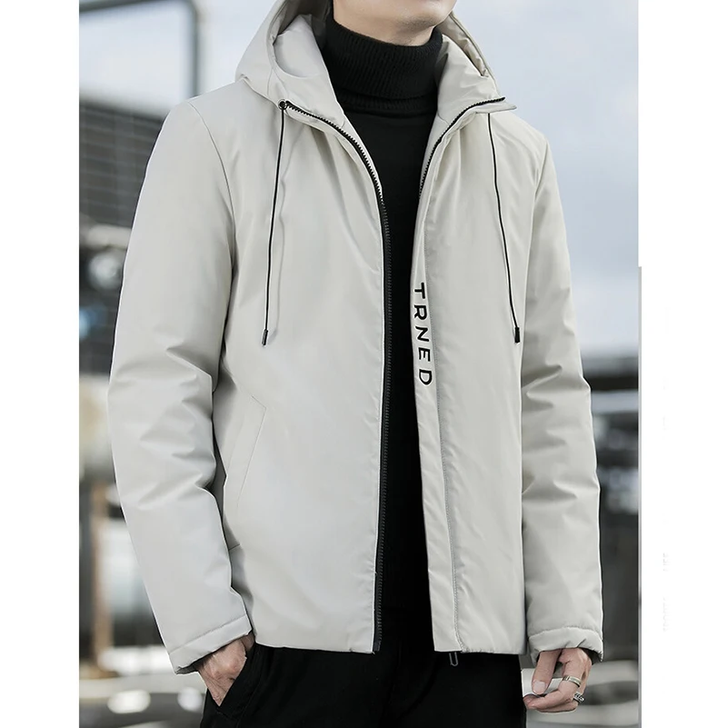 Winter Coat Men Cotton Windproof Fleece Warm Thick Jacket Parkas Coat Men Fashion Hooded Fur Collar Jacket Casual Parka Men