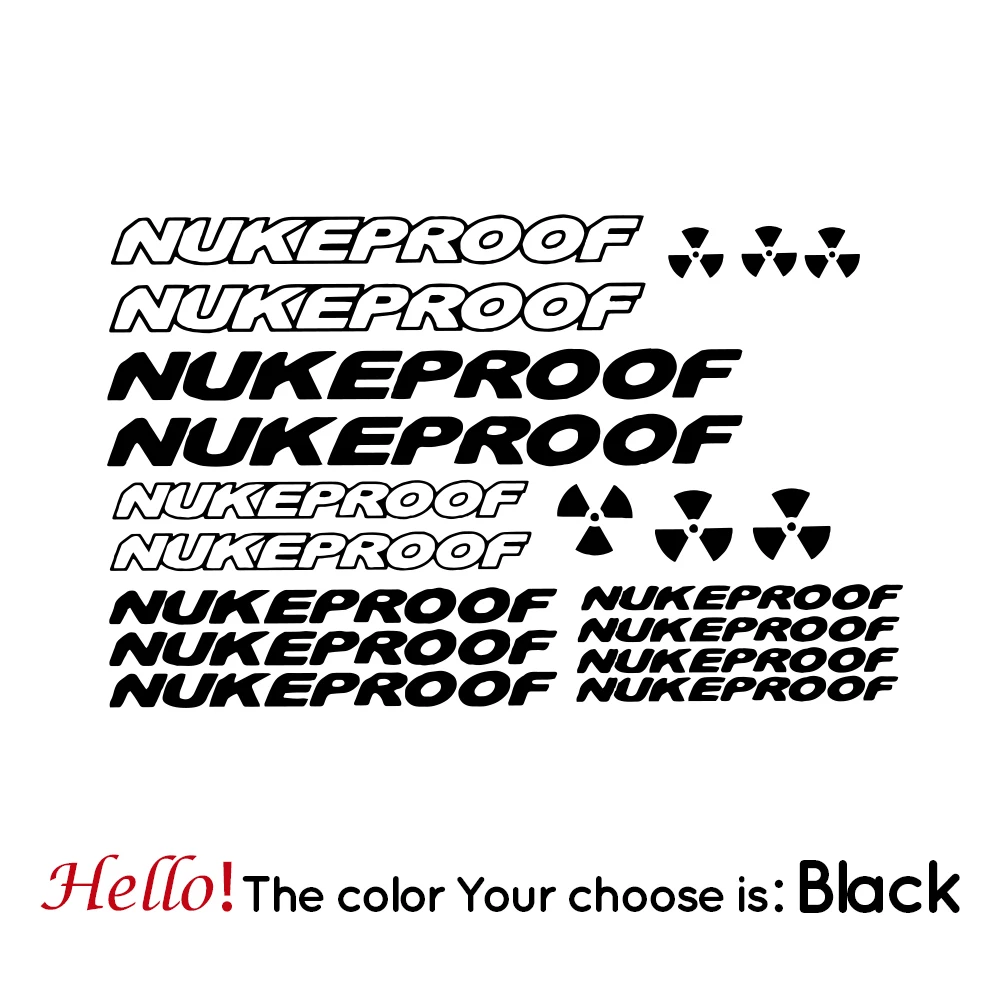 

Nukeproof наклейки на раму велосипеда с ядерной энергией