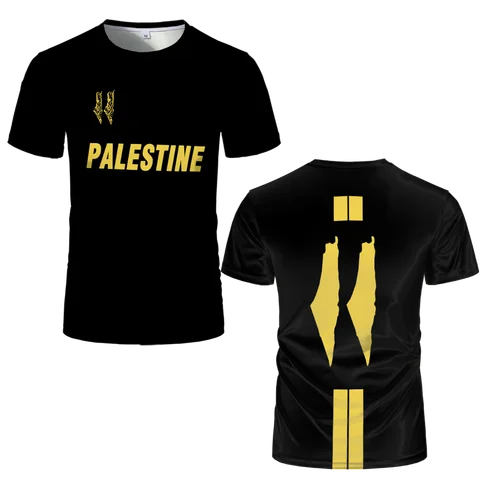 Мужская футболка с 3D принтом палестинского флага