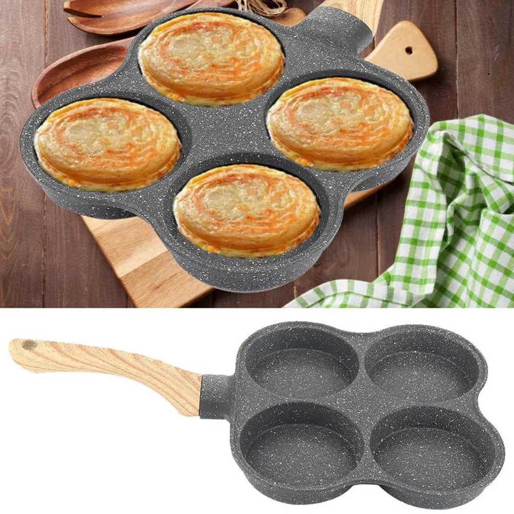 

Bakelite Handle Smokeless Breakfast Tools Poached Protable Egg Breakfast Frying Pan Egg Pancake Omelette Pan Fried Eggs