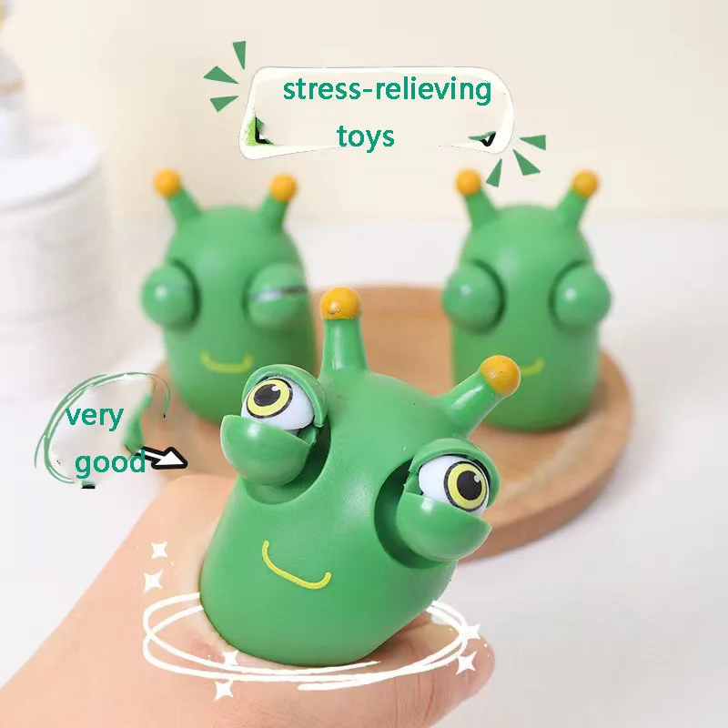 

Insect High-quality Material Funny Popeye Bug Toy Decompression Toys Prank Toys Creative Squeeze Toy Green Vegetable Worm