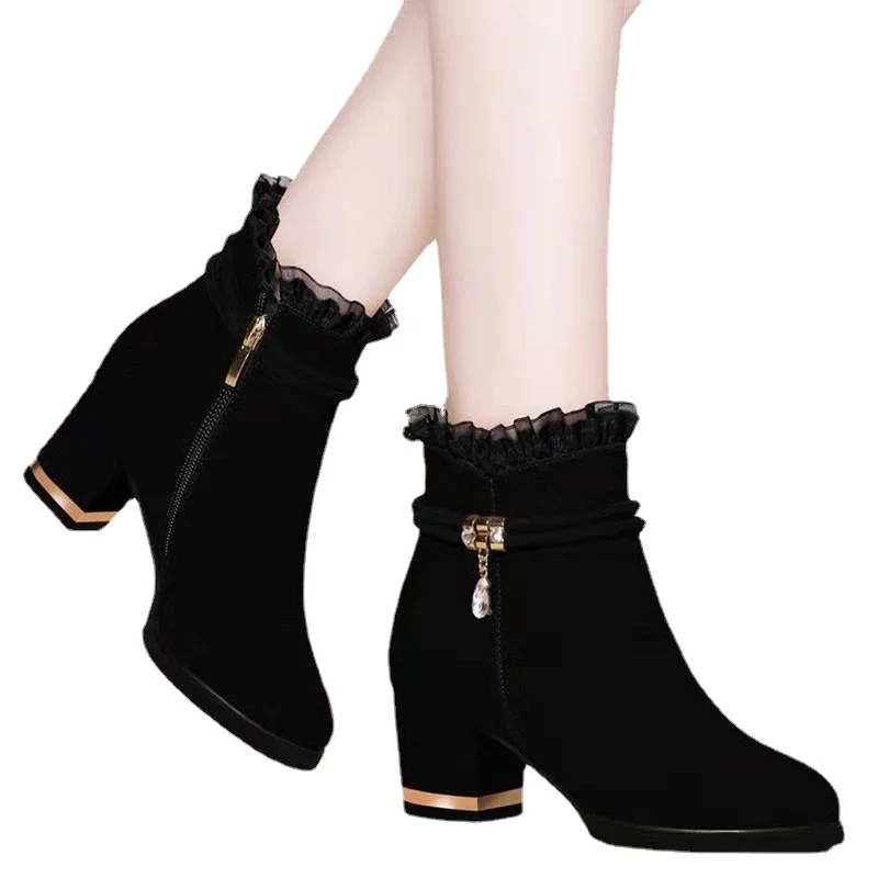 

Winter Women Leather Ankle Boots Casual Shoes Waterproof Warm Snow Boots Women Shoes Woman Boots HXN0053