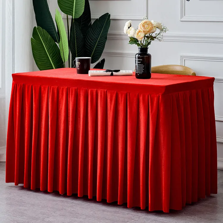 Christmas Elegant Table Skirt  For Wedding Nordic Party Desk Decor