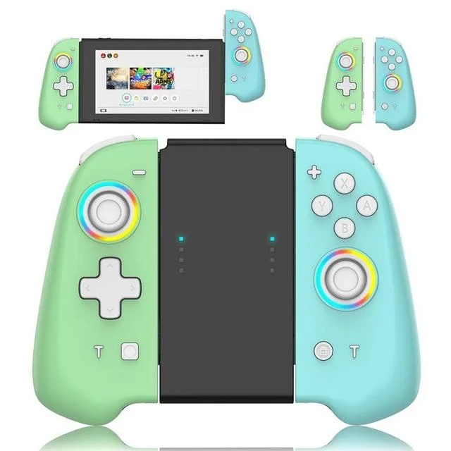 

Manette de jeu sans fil Bluetooth OLED pour Switch, contrôleur Joy-com avec lumières colorées, nouvelle collection Flash sale
