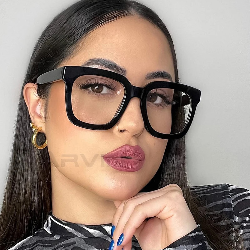 

Винтажные маленькие квадратные очки в оправе для женщин, роскошные брендовые Ретро оправы для очков, популярные оптические очки с прозрачн...