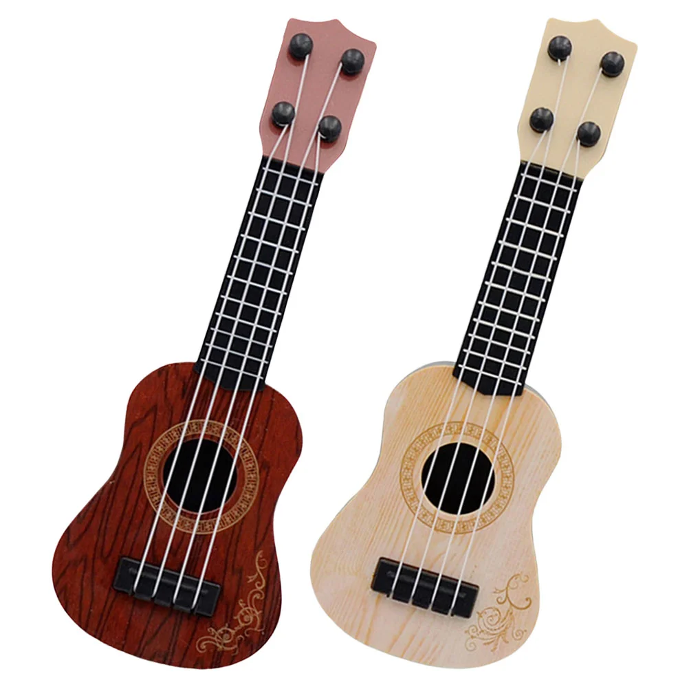 

2Pcs Imitation Guitar Toy Kids Ukulele Toy Toddler Musical Instrument Toy Kids Supply