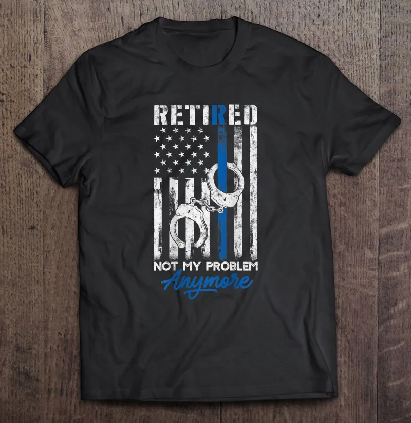 

Футболка мужская с принтом флага США, тонкая рубашка с рисунком, с принтом в виде пенсионеров полиции, не моя проблема больше