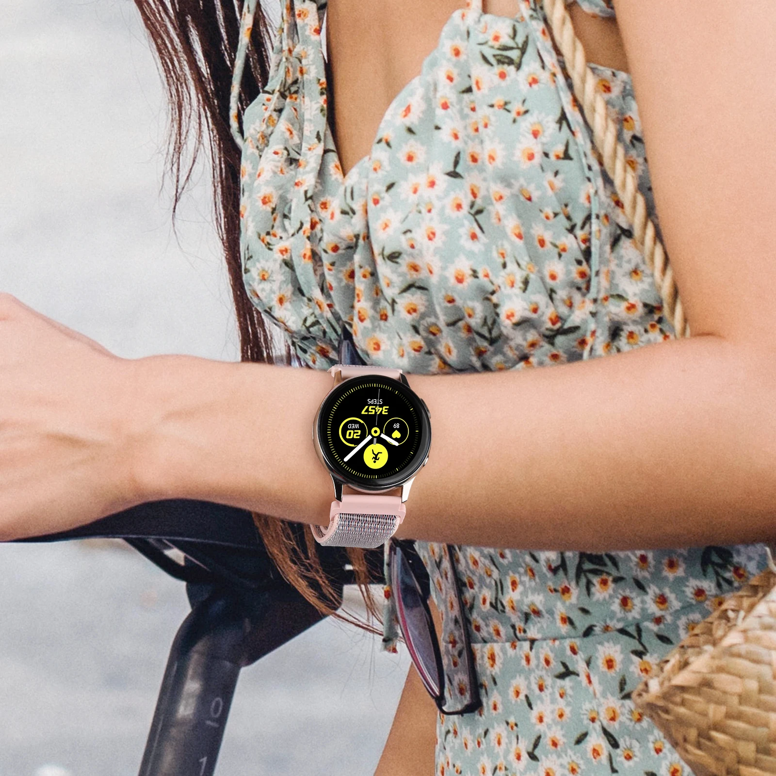 20mm 22mm Nylon Strap for Samsung Galaxy Watch 4 Classic/3/41mm/46mm/Active 2/Gear Sports Loop Watchband Huawei GT2/2e Bracelet