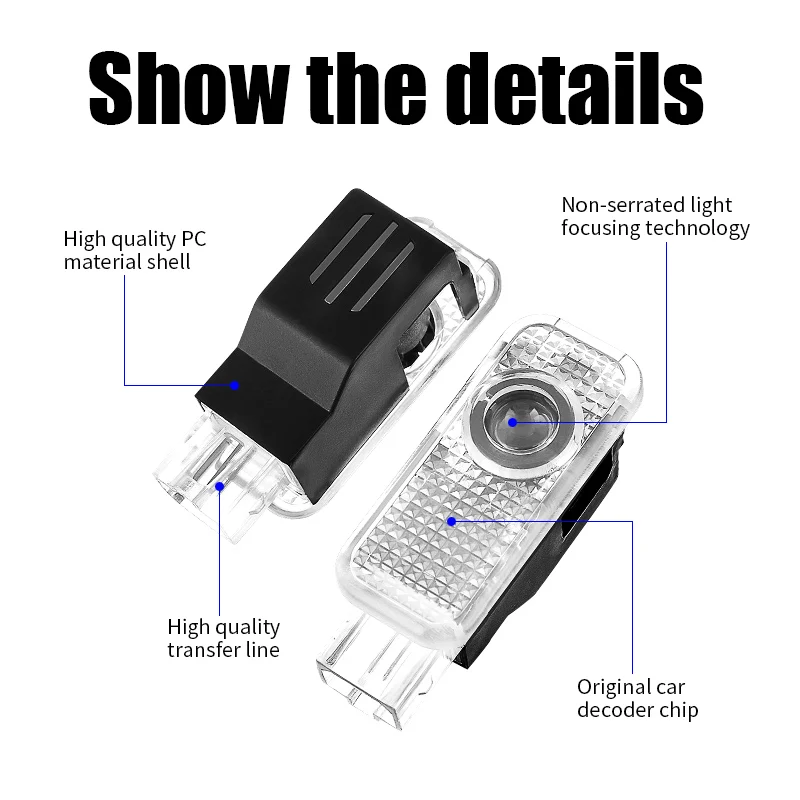 Лазерный проектор для Audi A3 8V 8P A6L A5 A7 Q3 Q5 Q7 A4 B5 B6 B7 B8 A1 RS TT S3 S6 Sline Quattro