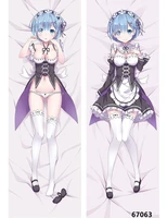 180cm anime re zero starting life in another world pillow covers rem emilia 3d double sided bedding hugging body pillowcase for