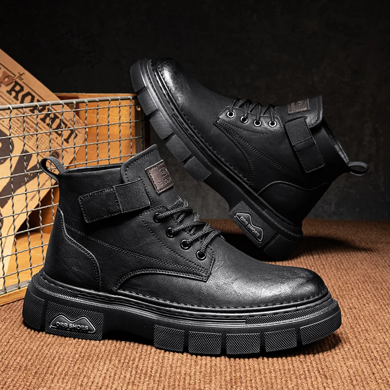 Мужские кожаные водонепроницаемые ботильоны на шнуровке Chukka классические