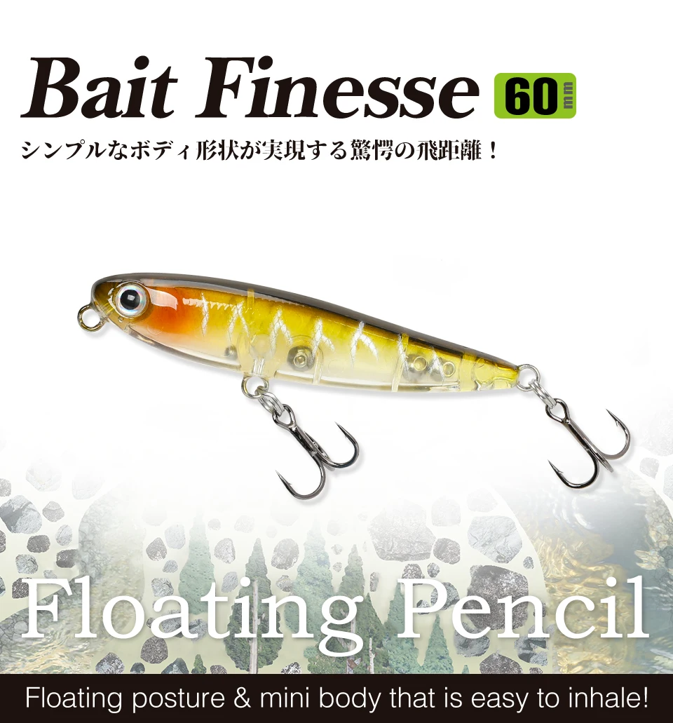 

TSURINOYA 3 шт./лот мини топвотер, карандаш, рыболовные приманки 3,1 г/55 мм, плавающая жесткая приманка для прогулок с собакой, воблеры, свимбейт, Снасть