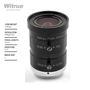 Witrue HD 4K 8MP 16mm F1.4 C Mount Professional 1" CCTV Lens Industrial Machine Vision Lens for security Cameras