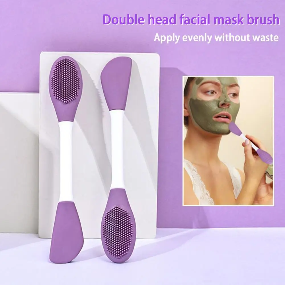 

Double-headed Mask Brush Silicone Face Wash Brush Mud Rag Smearing Wash Brush Beauty Salon Dedicated Face Cleaning Film Scr L1K3