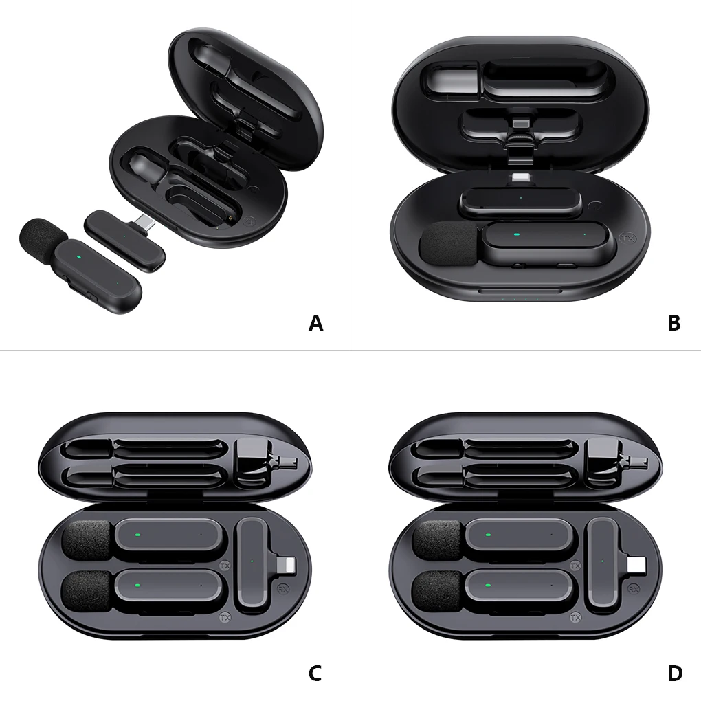 

Wireless Mini Microphones Rechargeable Mic Low Latency Mobile Phone Type 1