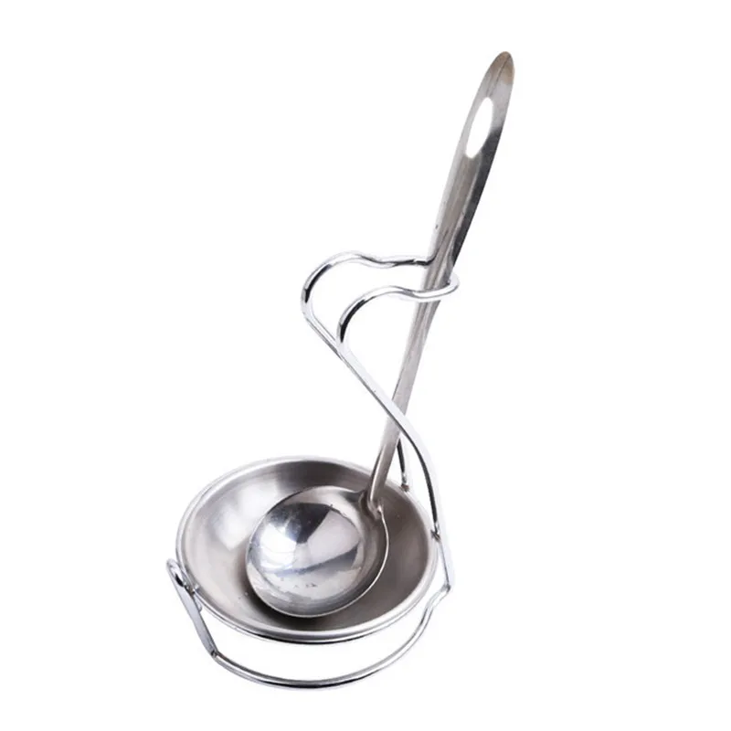 

Многофункциональный кухонный инструмент для хранения, стойка для ложек из нержавеющей стали, держатели для ложек, лопатка, полка, держатели...