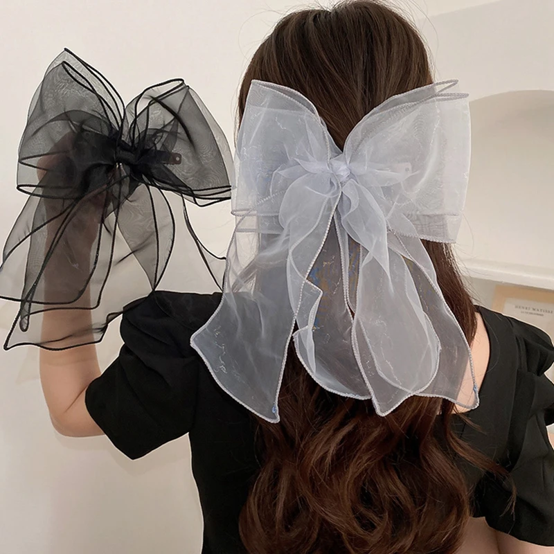 

Large Organza Bow Hairpins Hair Accessories Sweet Net Yarn Oversized Hair Clip Summer Woman Girls Korean Hair Grips Headdress