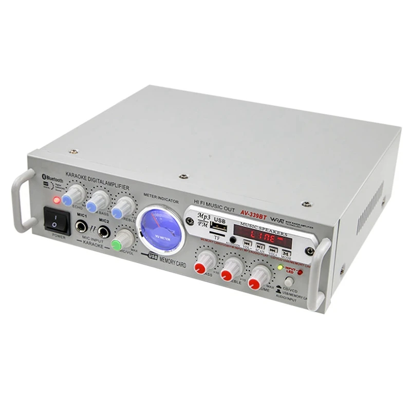 

Mini Bluetooth Stereo Audio Amplifier Receiver 240W+240W Peak Power Home Theater Stereo Receiver USB SD FM