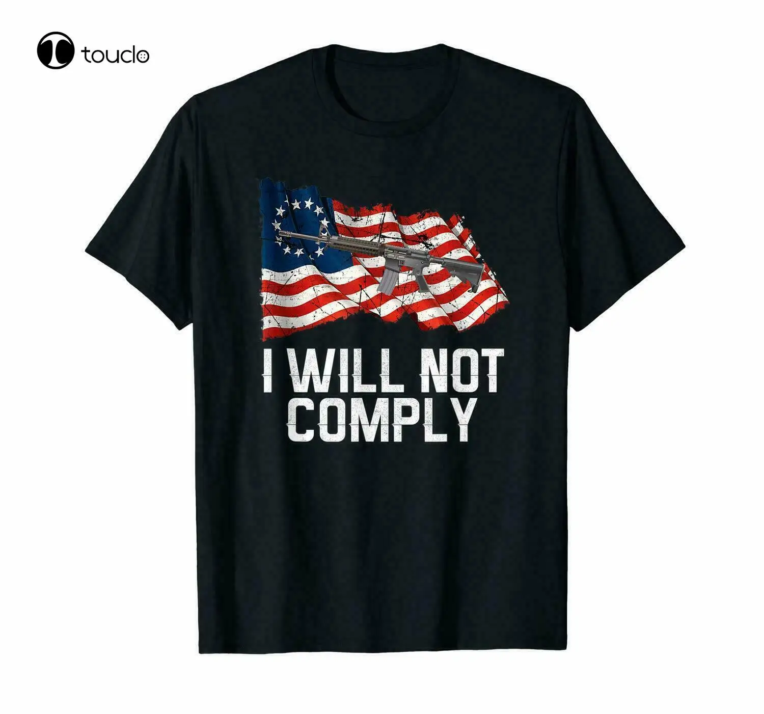 

I Will Not Comply Tee Ar 15 - Ar15 American Flag T-Shirts Cotton Trend Tee Shirt unisex