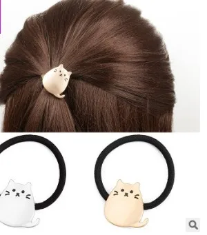 

6 шт./партия, золотистые/Серебристые резинки для волос